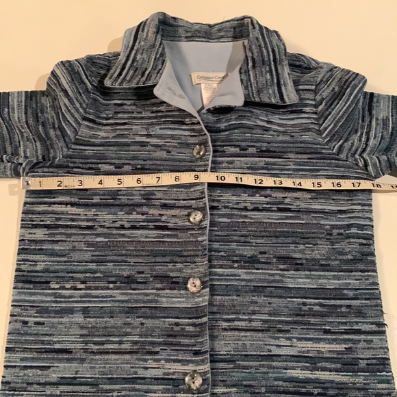 Coldwater Creek Blue Button Up Sweater Jacket - Picture 9 of 11